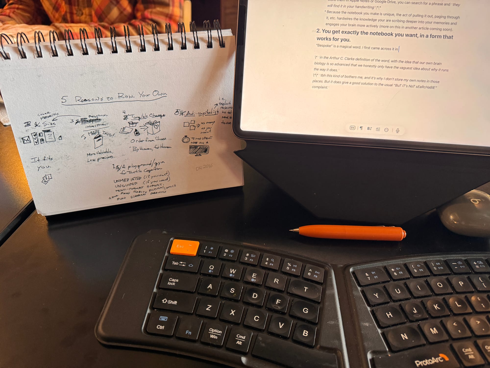 Actual live shot of notebook in action as I write this article.